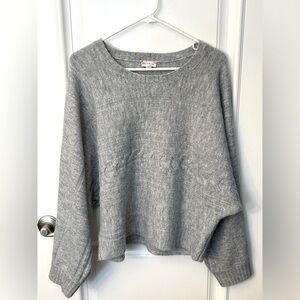Hem & Thread Knit Sweater with Dolman Sleeves